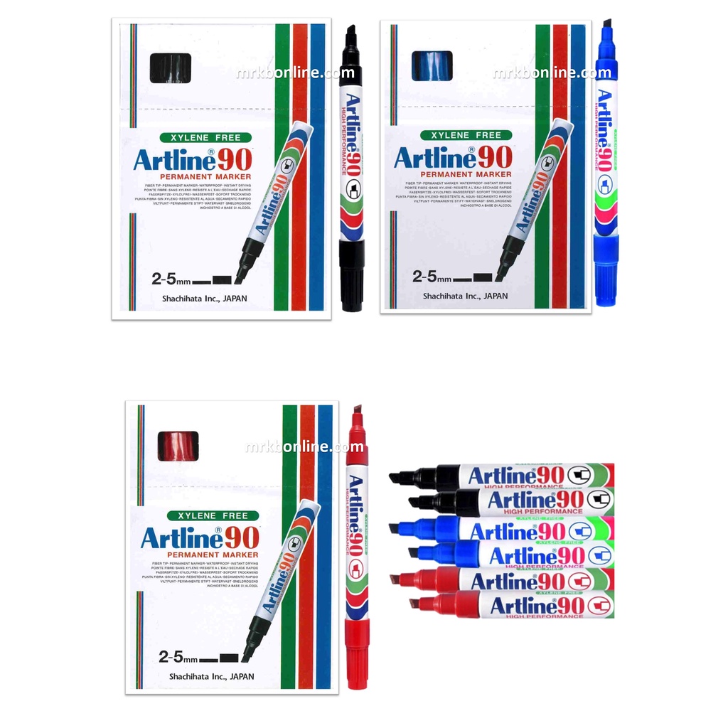 Artline 90 Permanent Marker 25 mm (Box of 12pcs) Shopee Malaysia