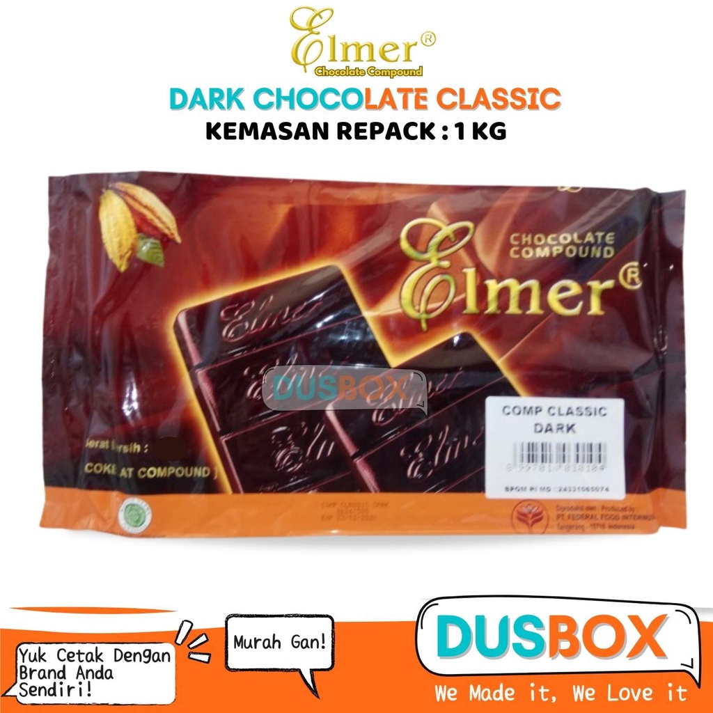 Elmer Compound Dark Chocolate Repack 1kg/Elmer Compound Classic Dark ...