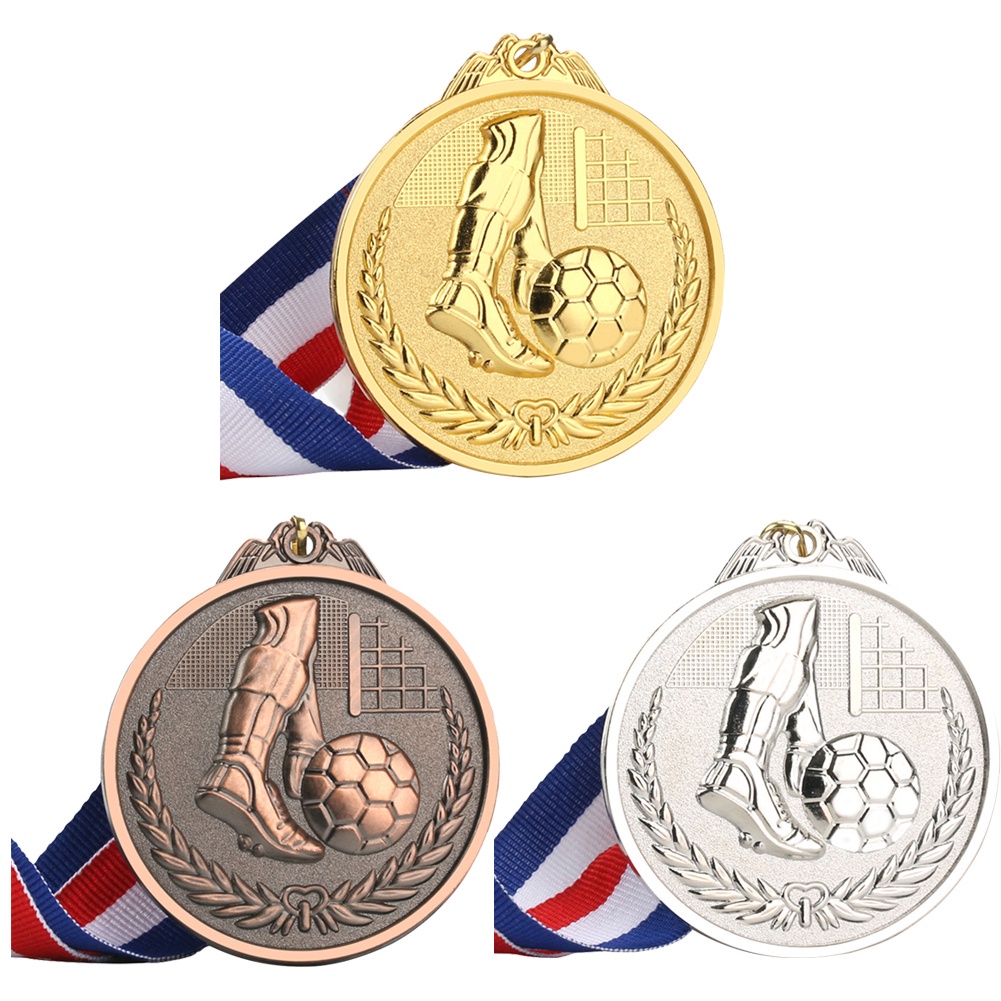 #B Football Medal Collection School Games Medals Gold Silver Bronze ...