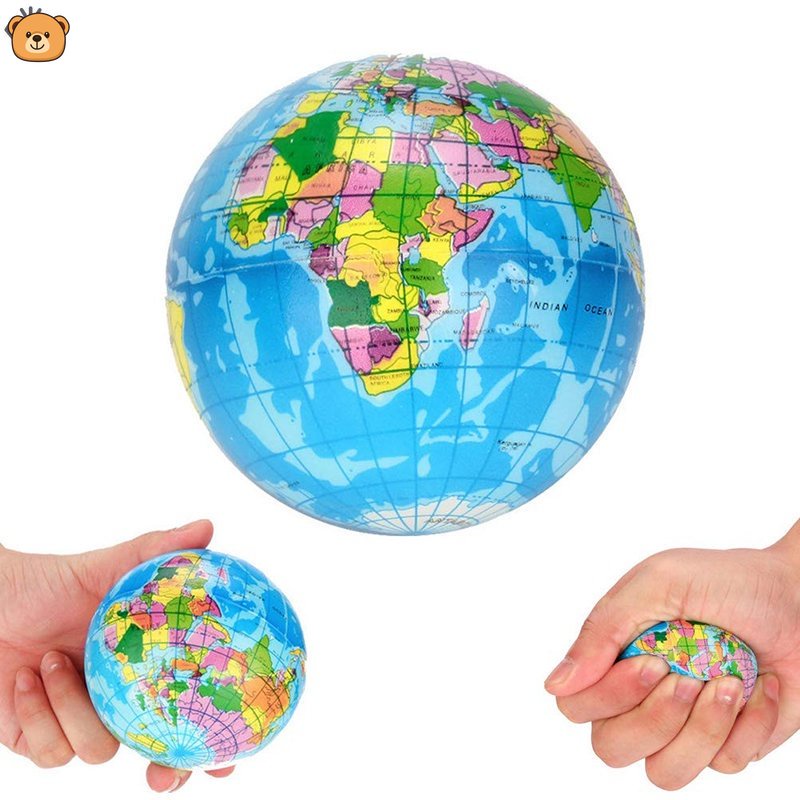 Foam balloon with world map design pressure relief decoration Atlas ...