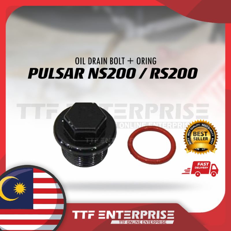 MODENAS PULSAR NS200 / RS200 OIL DRAIN BOLT + ORING Shopee Malaysia