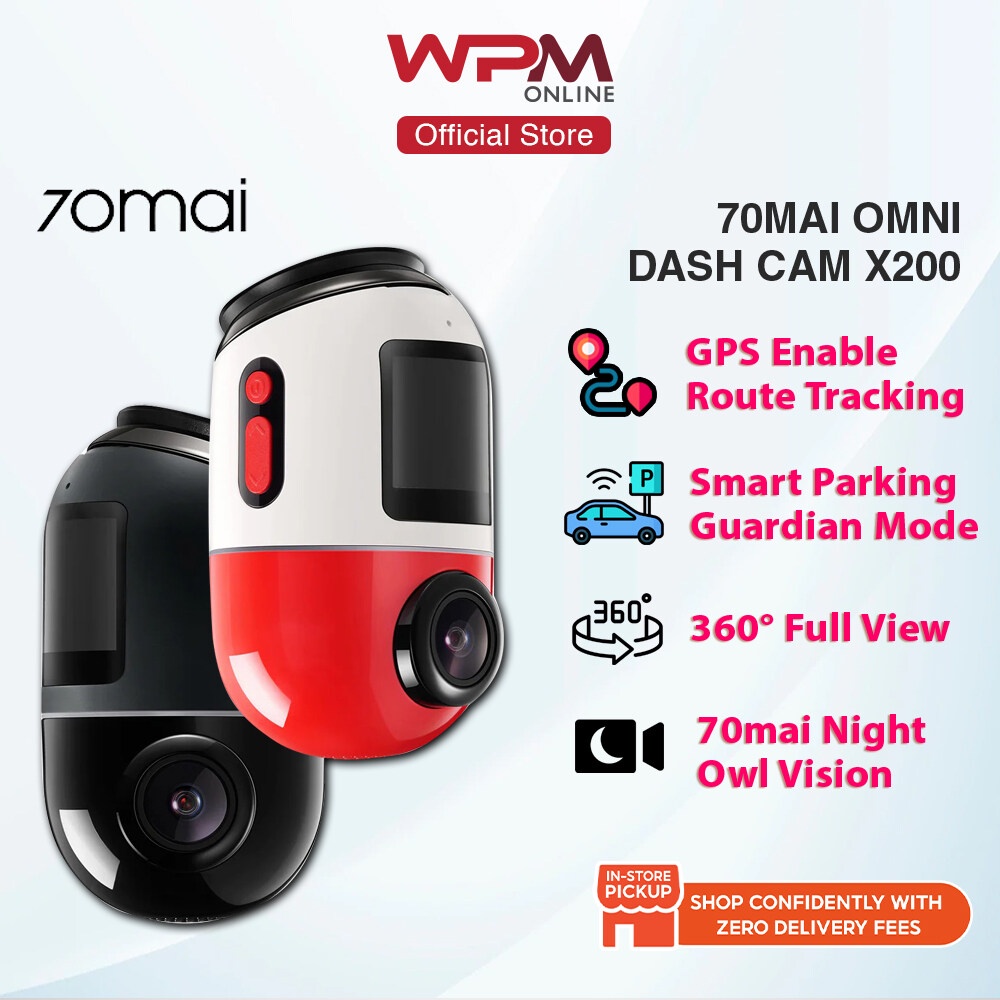 70mai Omni X200 Dash Cam 360° Full View 4G GPS AI Parking Surveillance