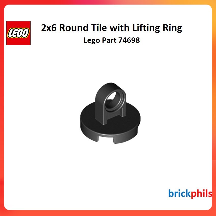 Lego Part 74698 2x6 Round Tile with Lifting Ring | Shopee Malaysia