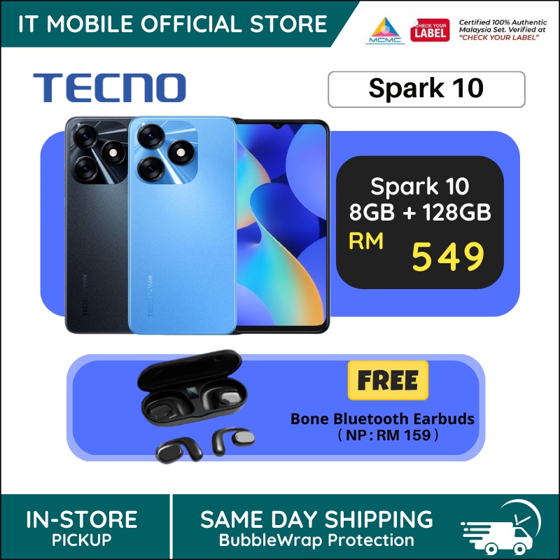 TECNO SPARK 10 / SPARK 10 5G Smartphone | 8 + 8GB Ram + 128GB Rom ...