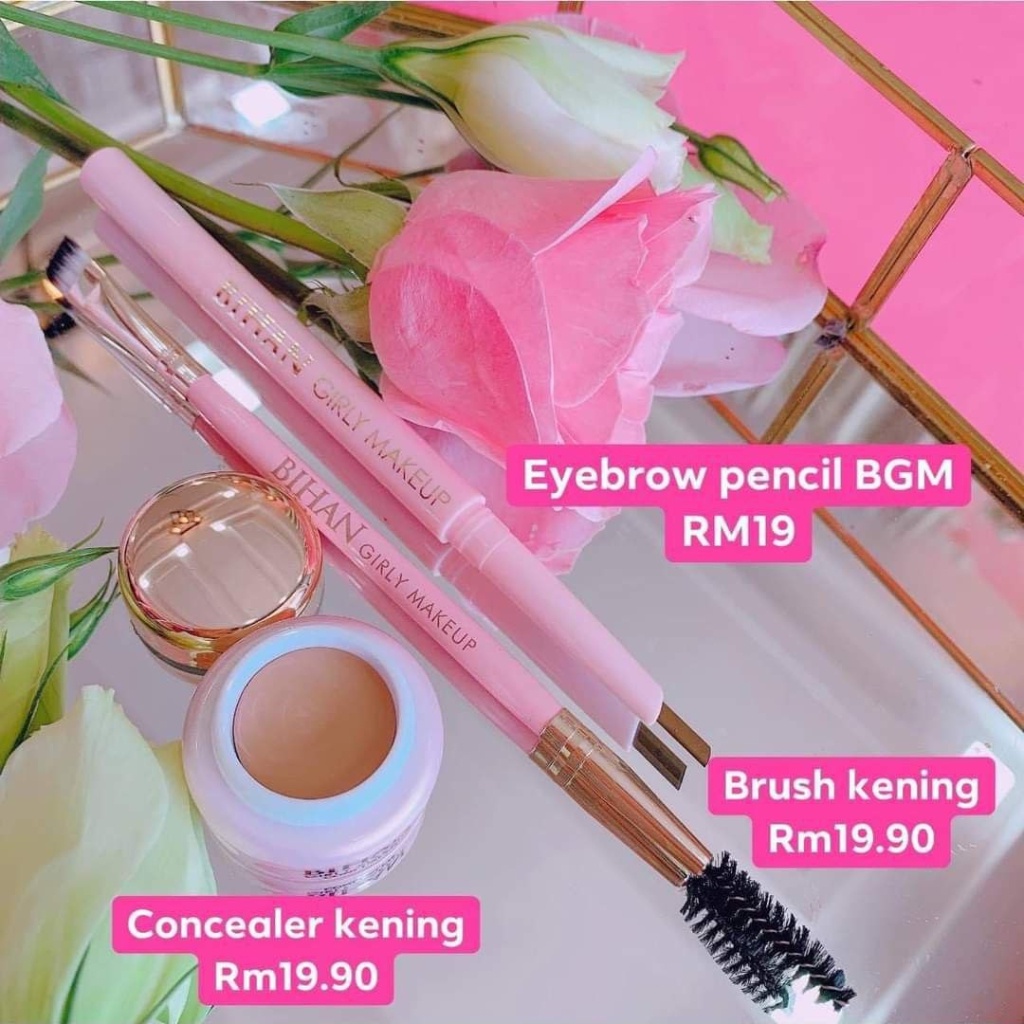 Bihan Set Kening (Eyebrow Pencil, Brush & Concealer Cream) Shopee