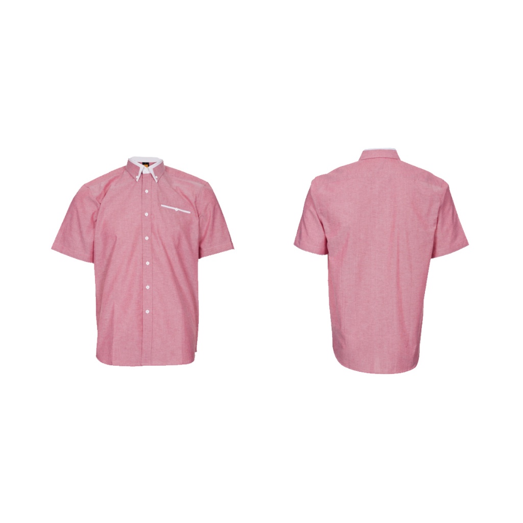 BAJU KORPORATE UNIFORM F142 COMBO LENGAN PENDEK JENAMA OREN SPORT