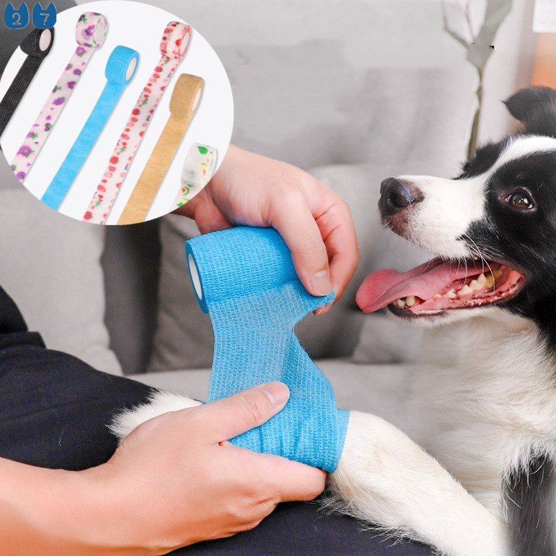 20pcs Disposable Dog Booties, Paw Protectors Boot With Self-Adhesive Bandage Puppy Feet Covers Paw Protection For Cats Foot Paw Wound Recovery Pet Shoes Supplies Accessories For 7.5-15kg Dogs