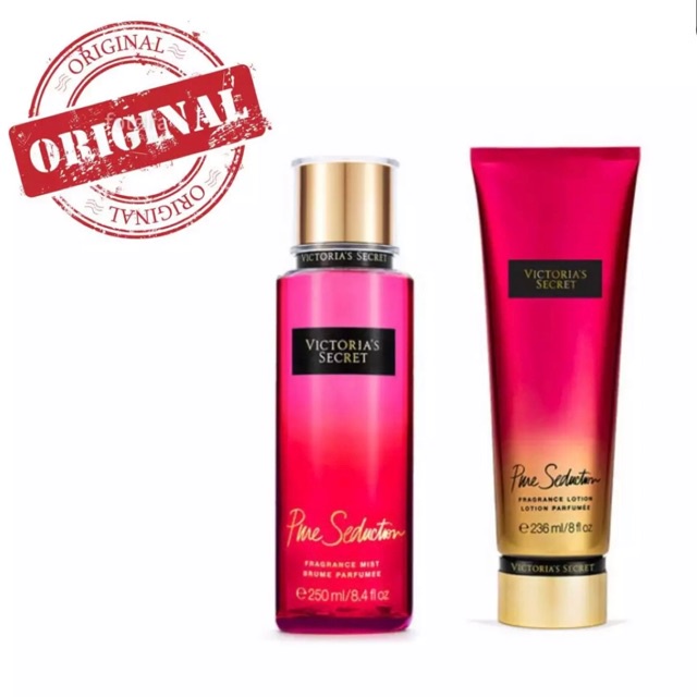 (Original) Victoria Secret Pure seduction body mist and body Lotion