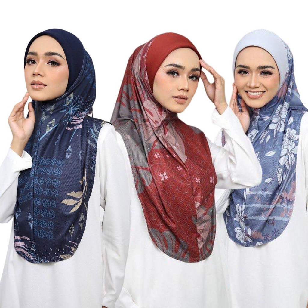 Tudung Sarung Sarima Hoor | Cotton Printed | Awning Scuba Size M/L ...