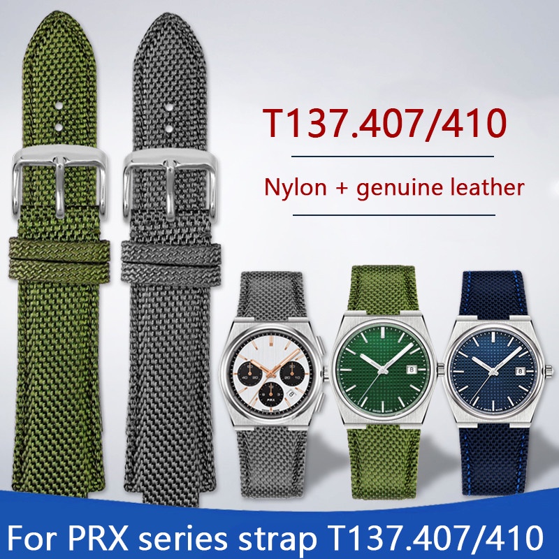 High Grade Nylon Watch Band for Tissot PRX Series T137.407 410 Cowhide Back Men s Sports Style Watch Strap Replacement Parts