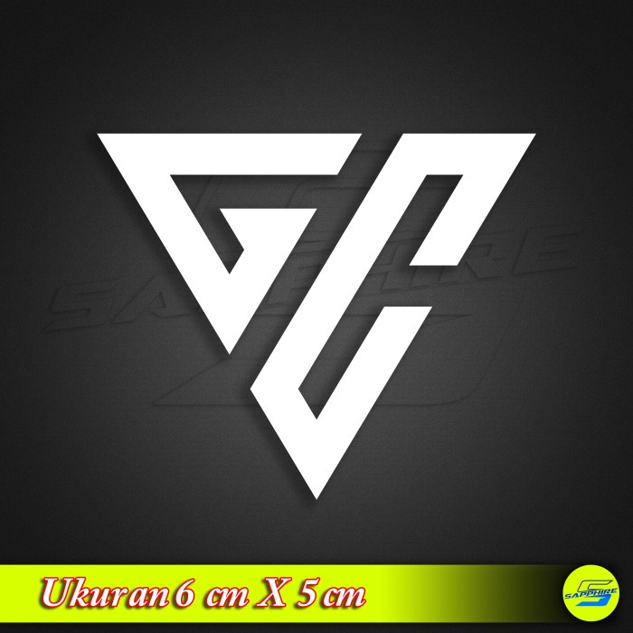 PUTIH Gc Logo Sticker GC Sticker Cutting GC Logo Sticker - White ...