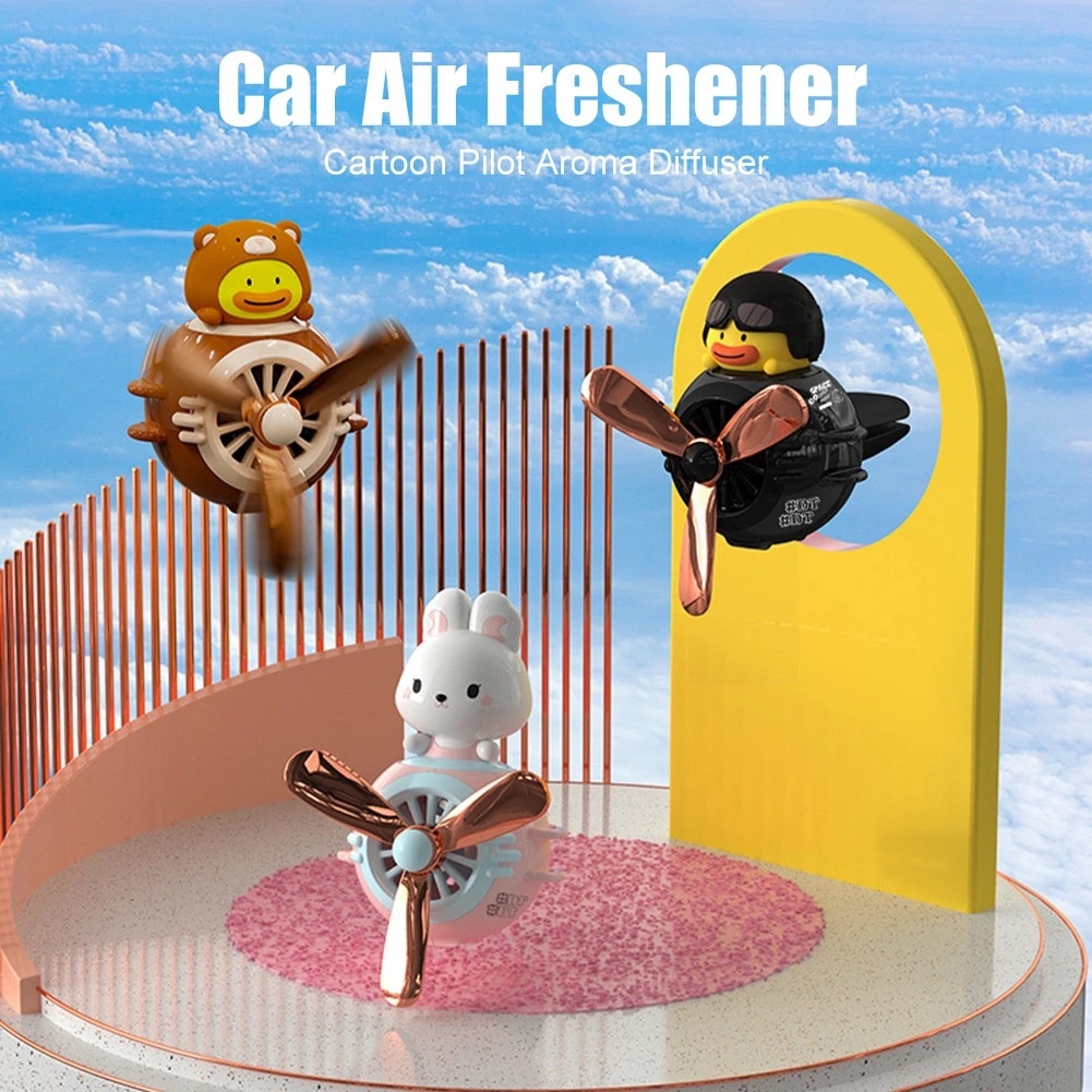 Astronaut Car Air Freshener with Fan Teddy Bear Pilot Car Air Freshener