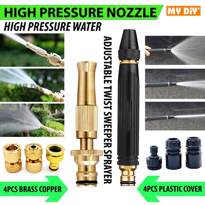 MYDIYSDNBHD Water Jet Nozzle 4pcs 3 Pattern Plastic or Copper Sprayer