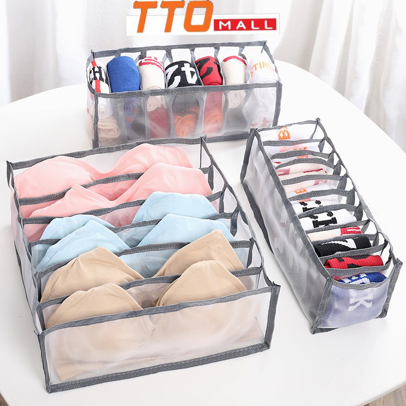 Household Underwear Storage Box Foldable Socks Bra Storage Panties