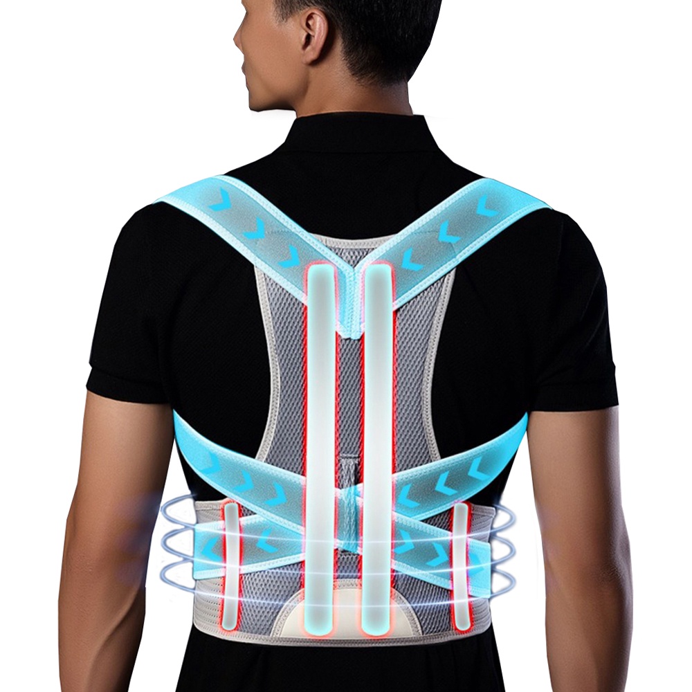 Alloy Plate Shoulder Pain Back Brace Spine Orthopedic Scoliosis Posture ...