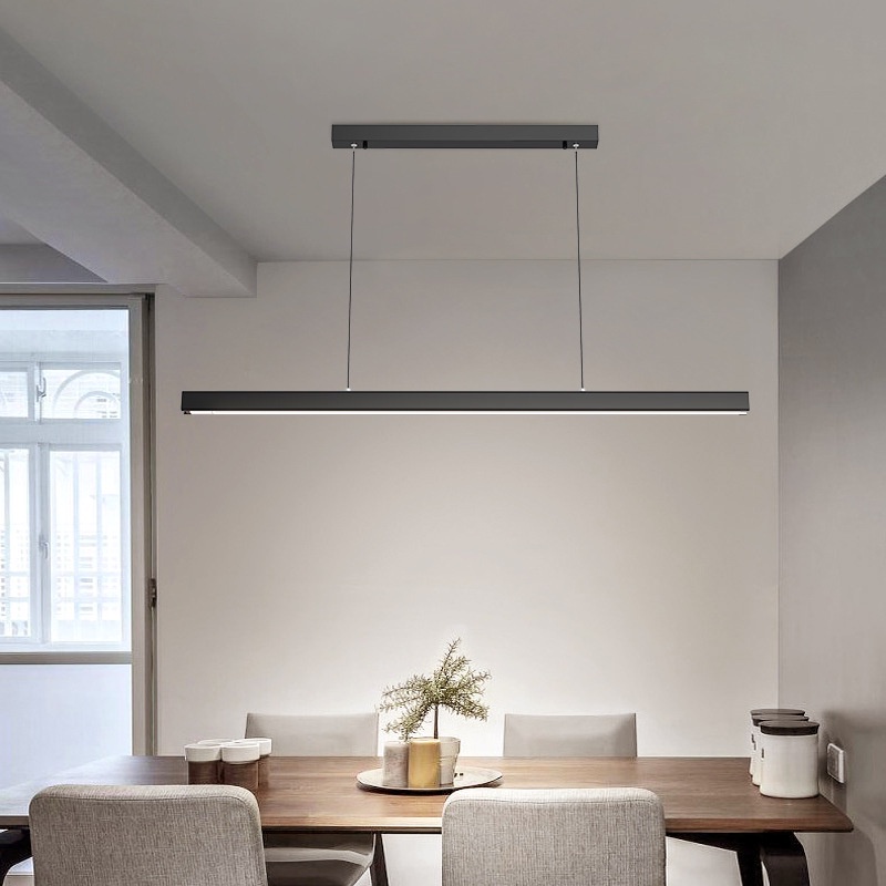 Minimalist long strip pendant lights 80cm 100cm office study long
