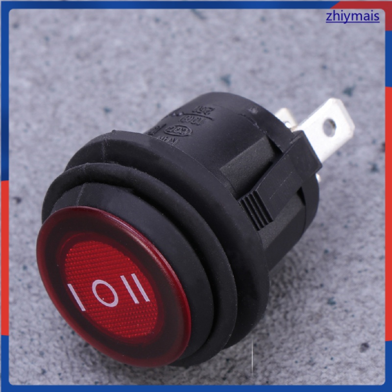 6A/250V 3 Pin Round Rocker Toggle ON/OFF Waterproof SPDT Button For ...