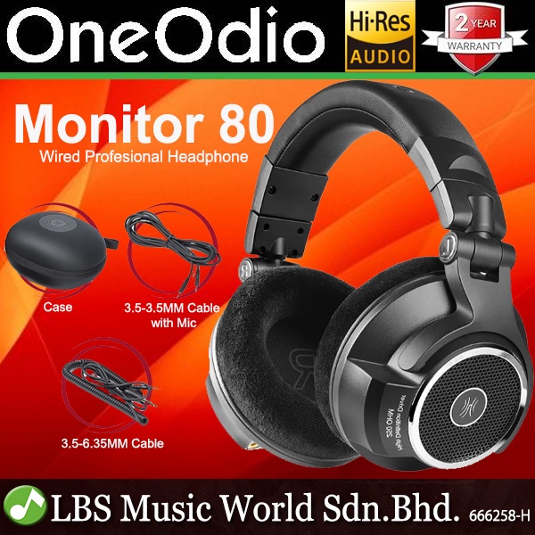 OneOdio Monitor 80 Open Back Headset Professional Monitoring Wired ...