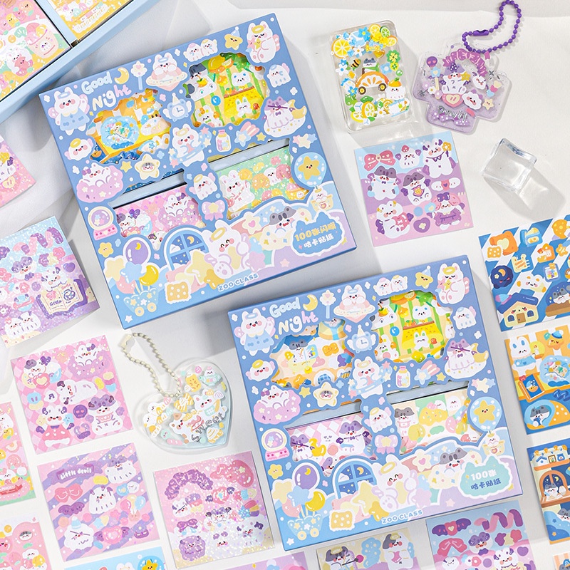 Cartoon Cartoon Sticker Handbook Zoo Children's Small Class Sticker ...