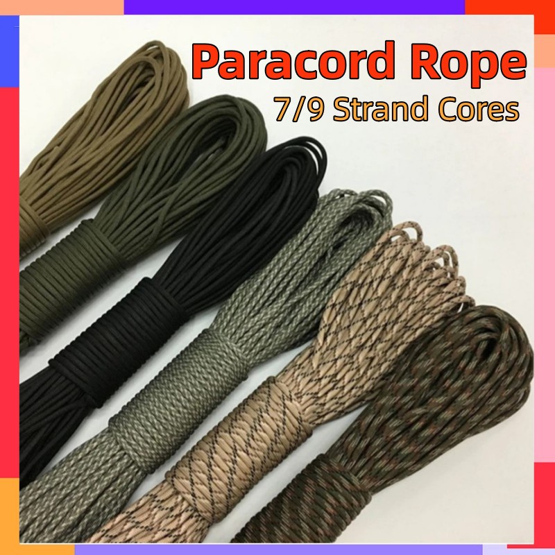 31M Paracord Rope Parachute Cord Lanyard 7/9 Strand Cores Climb Nylon ...