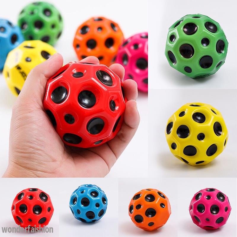 High Resilience Hole Ball Soft Bouncy Ball Antifall Moon Shape Porous