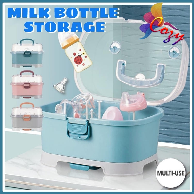 Multifunctional Portable Baby Milk Bottle Storage Box With Lid Milk ...