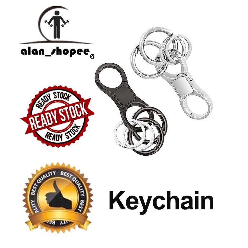 1set Car Keychains for Men Quick Release Spring Clip Key Chain with