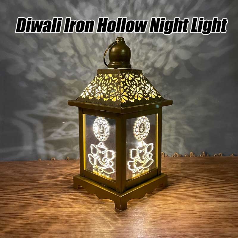 2023 Diwali Table Decorative Light Iron Lamp Deepavali Night Lamp