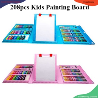 208PCS)Kids Painting Board Pen Colour Crayon Marker Pencil Drawing Art Set