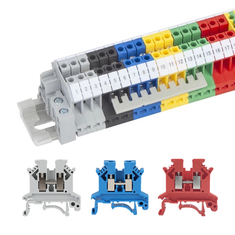 New 10PCS Din Rail Terminal Block Universal Panel Mount UK 2.5B Screw ...