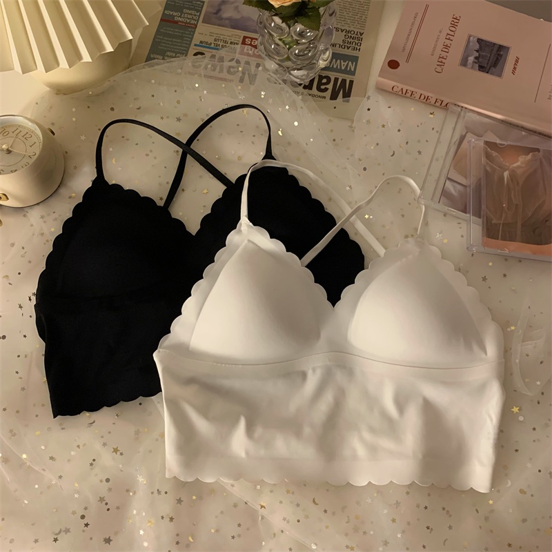 Seamless Thin Cup Youth Girl Bra Sexy Backless Women Wireless Lingerie