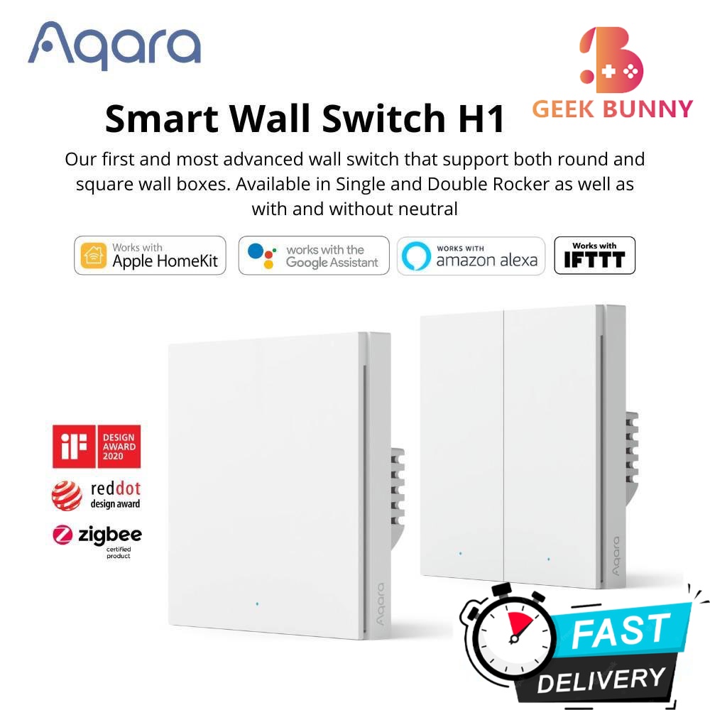 Aqara H1 Premium Smart Wall Switch (EU) With / Without Neutral (Aqara