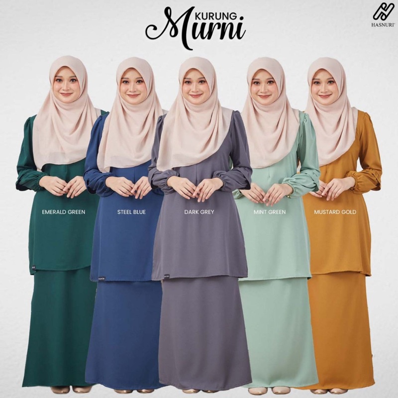 KURUNG MURNI HASNURI NEW RELEASED KURUNG RUFFLE KURUNG MODEN MUSLIMAH ...