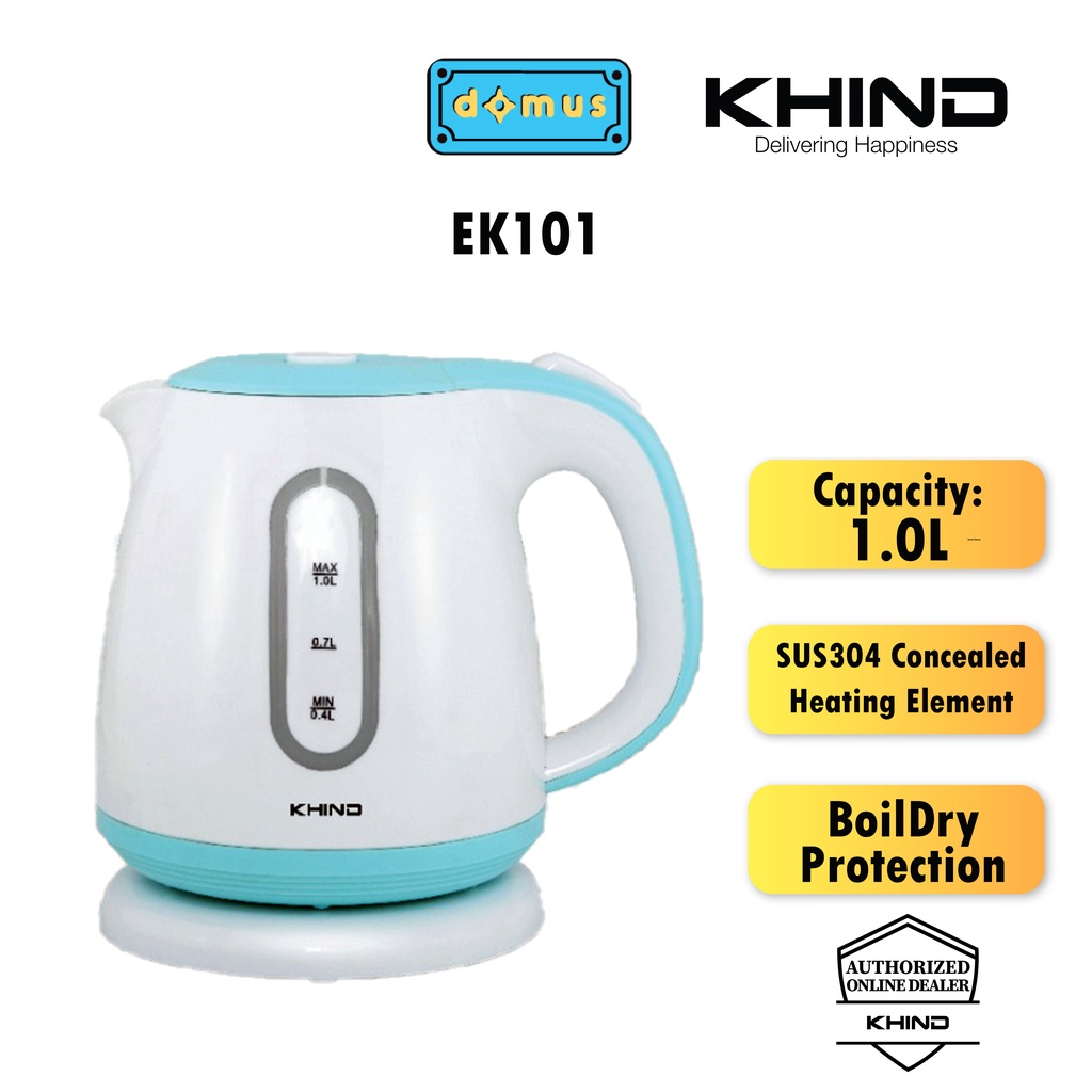 [NEW] Khind Electric Jug Kettle (1.0L) EK101 Shopee Malaysia