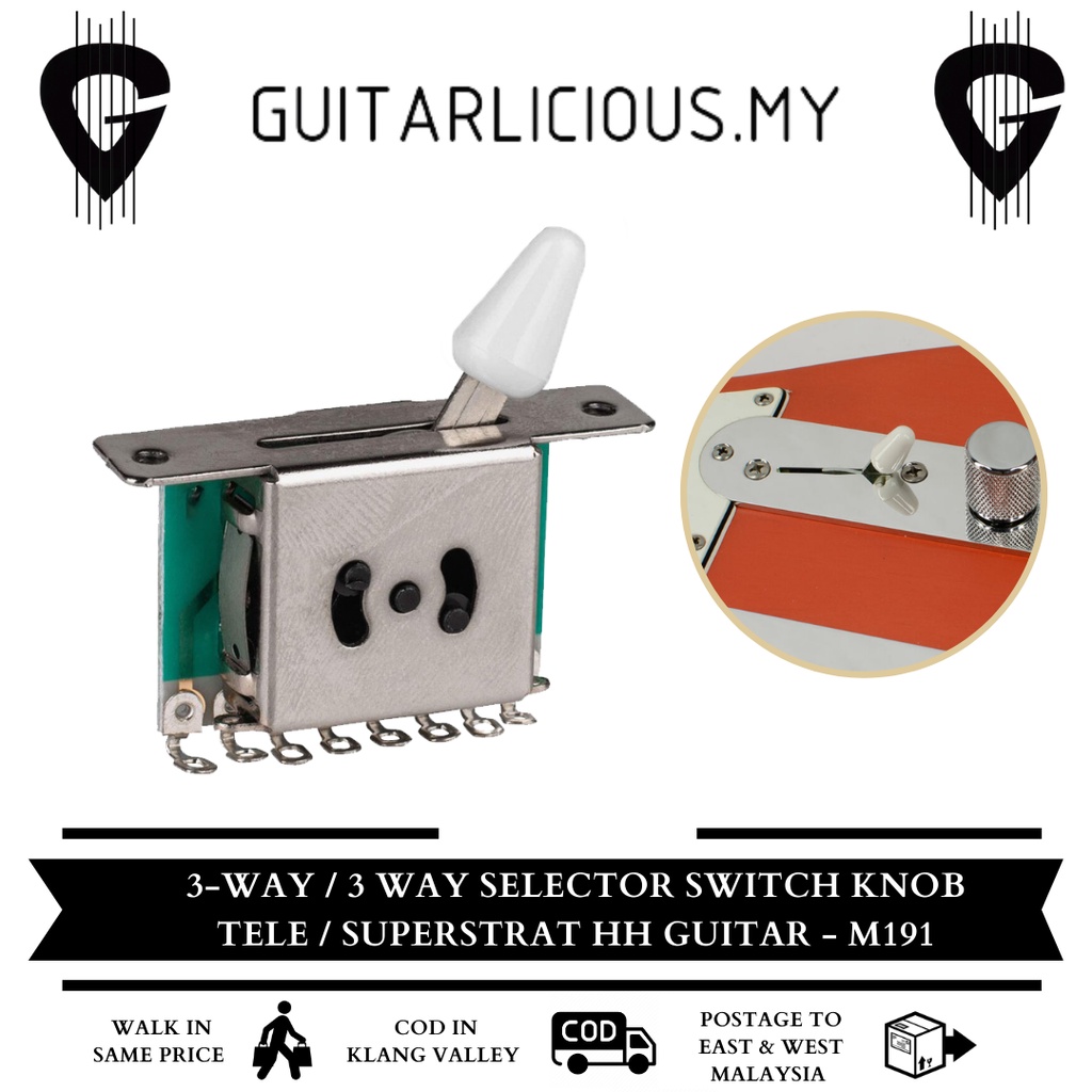 3Way / 3 Way Selector Switch Knob Telecaster / Superstrat HH Guitar