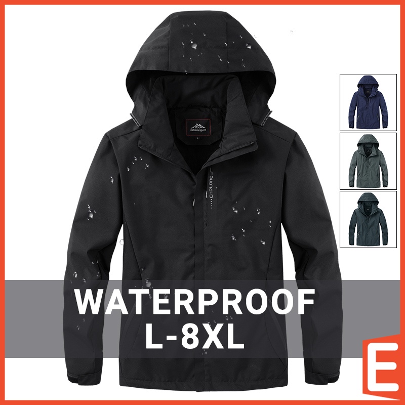 Big mens cheap waterproof jackets