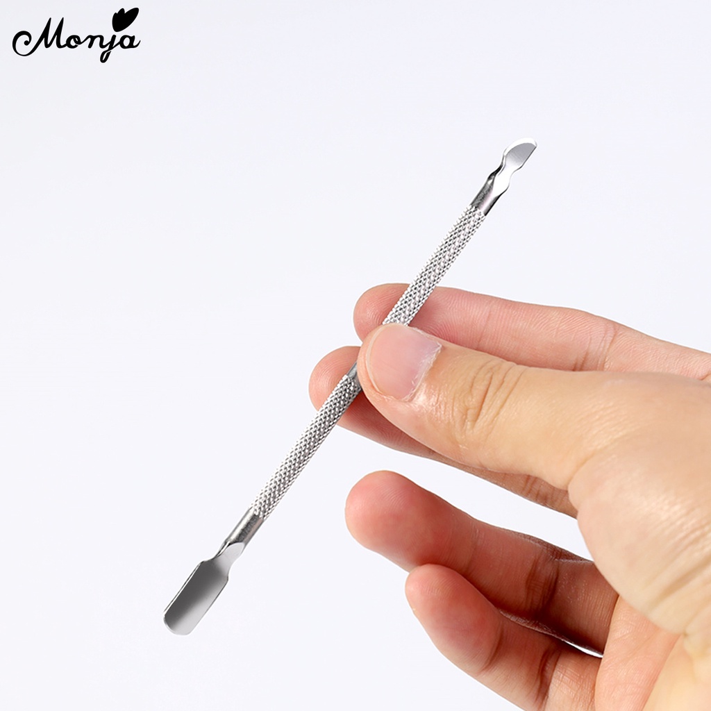 Monja 4 Styles Silver Double-end Stainless Steel Nail Art Cuticle ...