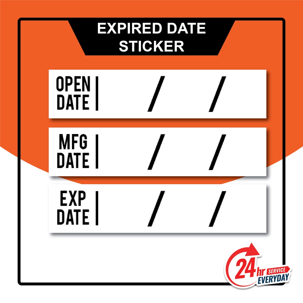 Sticker Label Expired Date,Tarikh Luput, MFG Date, Use Before,Tarikh Buka, QC Date, Warranty