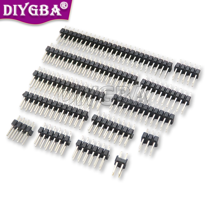 5piece 10piece 254mm Double Row Male 2~40p Breakaway Pcb Board Pin Header Connector Strip 7668