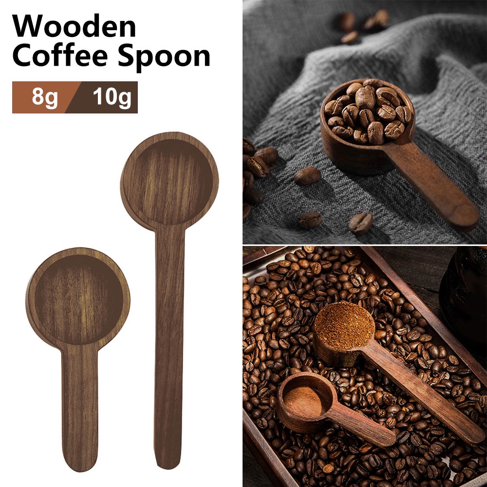 Wooden Coffee Scoop Measuring Scoops For Canisters, Walnut Wood Spoon