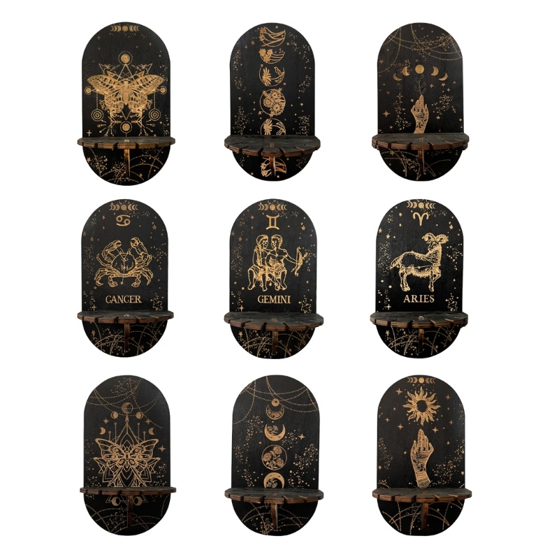 Wooden Black Crystal Display Stand Bohemian Hand Stand Witch Wooden ...
