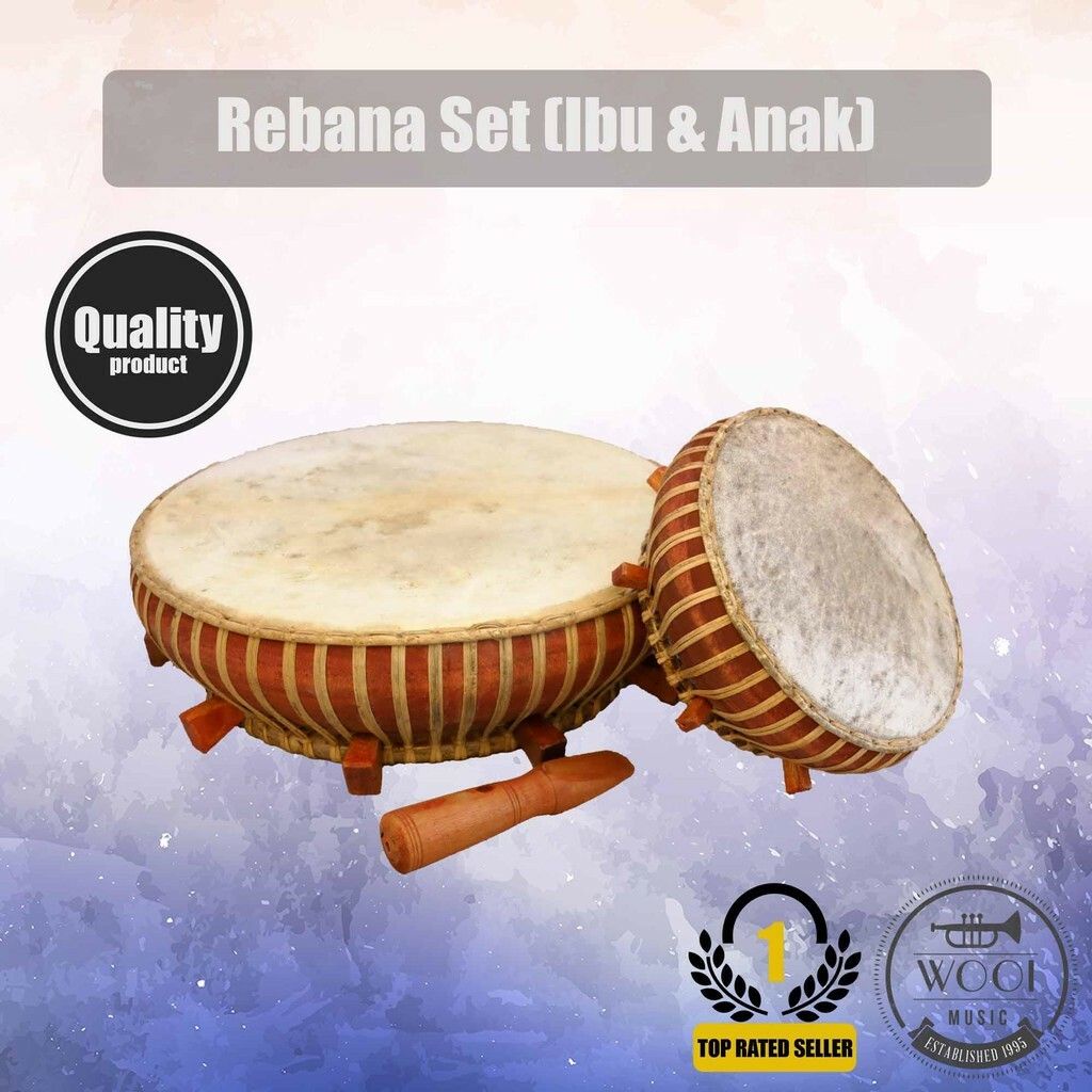 Rebana Traditional Ibu & Anak (Alat Muzik Melayu Tradisional) Rebana ...