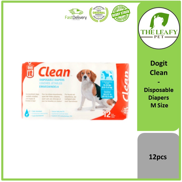 Dogit Clean Disposable Diapers ( M Size ) 12pcs Shopee Malaysia