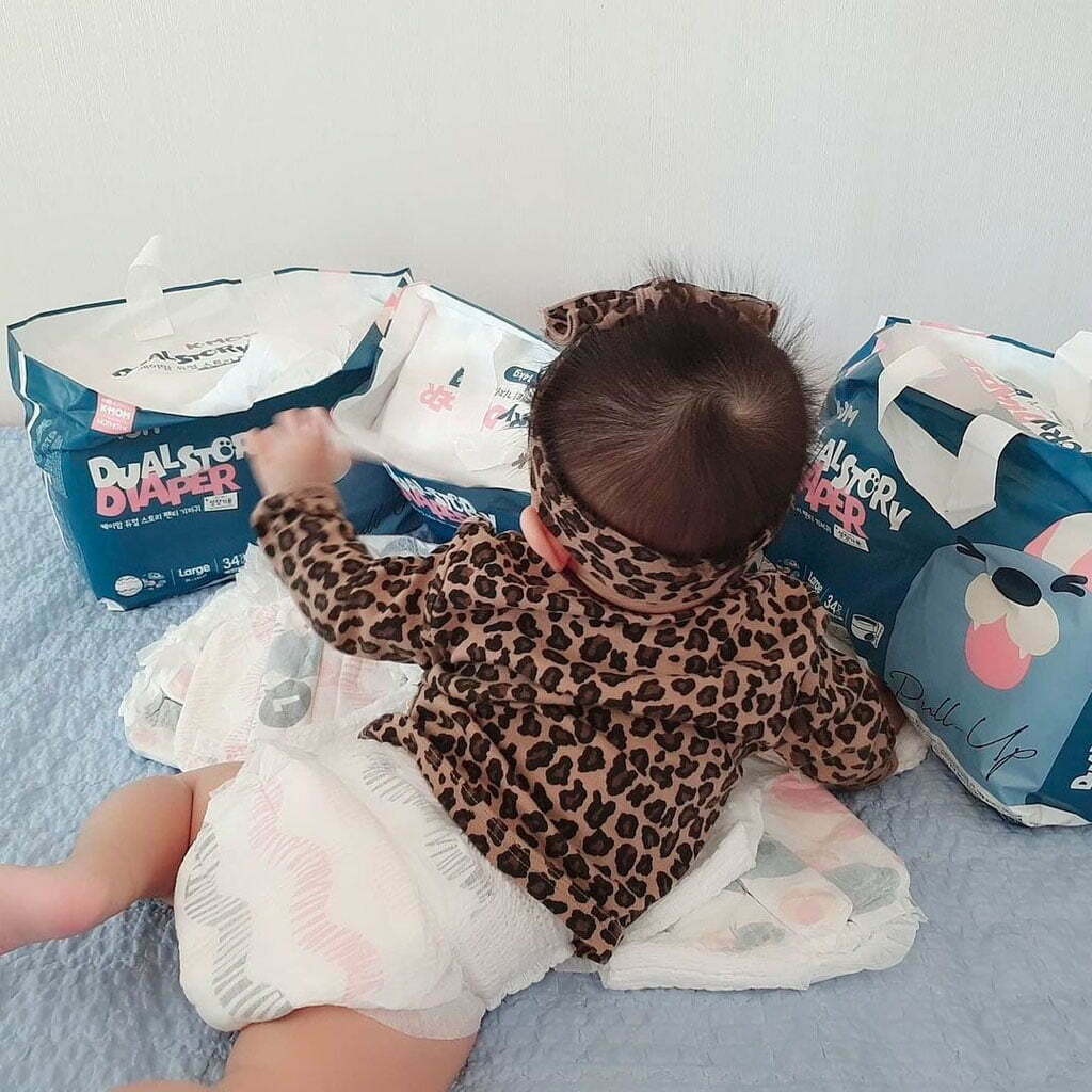 [Hayllo] K-MOM Dual Story Pull Up Diaper L (9-14kg) 34pcs | Shopee Malaysia