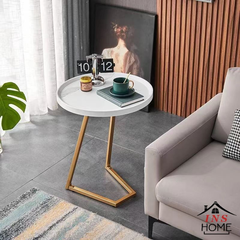 Modern Side Table Creative Round Table Corner Sofa Table Wrought Iron ...