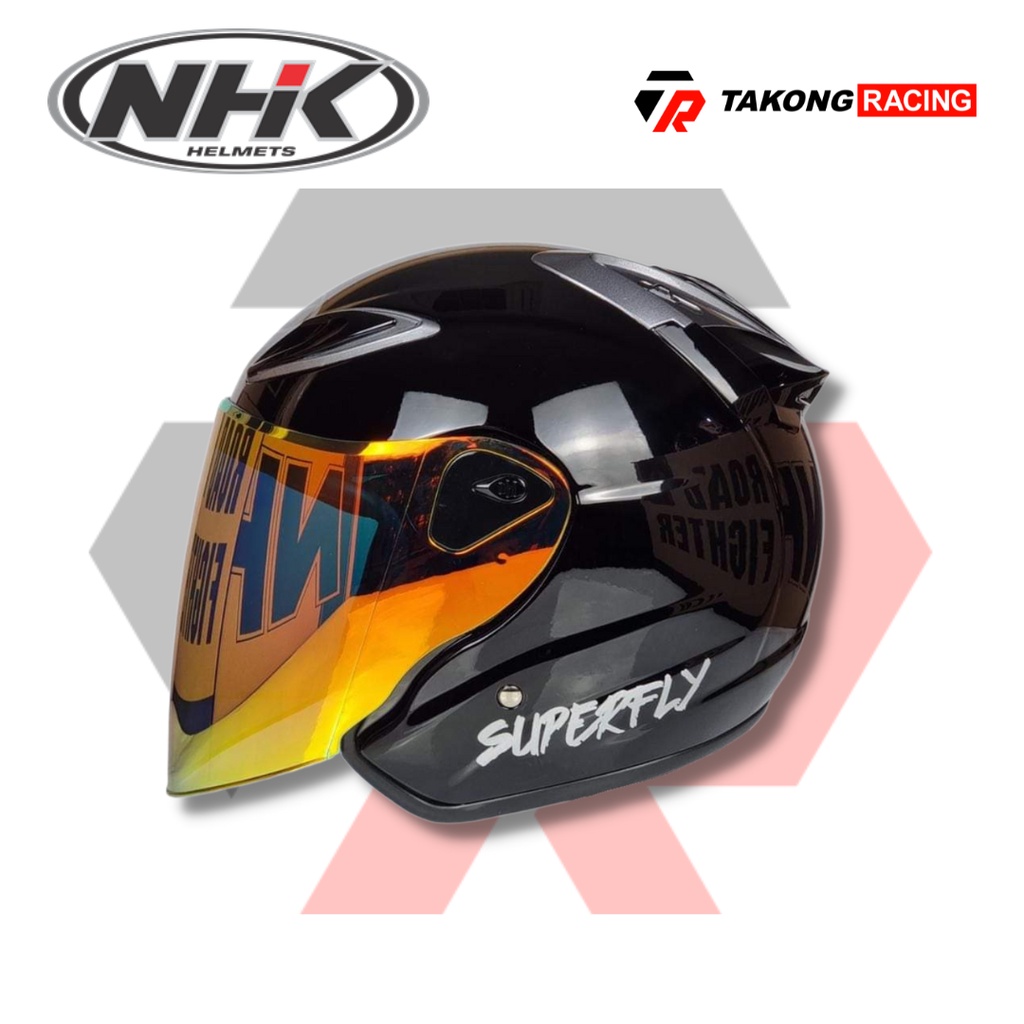 NHK R6 V2 Solid Midnight Black Glossy | Shopee Malaysia