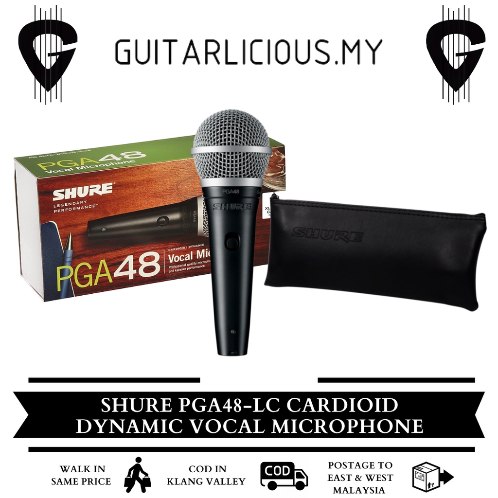 Shure PGA48LC Cardioid Dynamic Vocal Microphone ( PGA48 / PGA 48