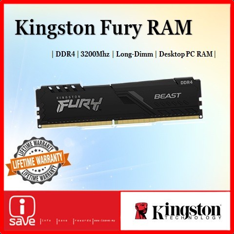 Hyperx fury 8gb 3200mhz ddr4 2025 cl16