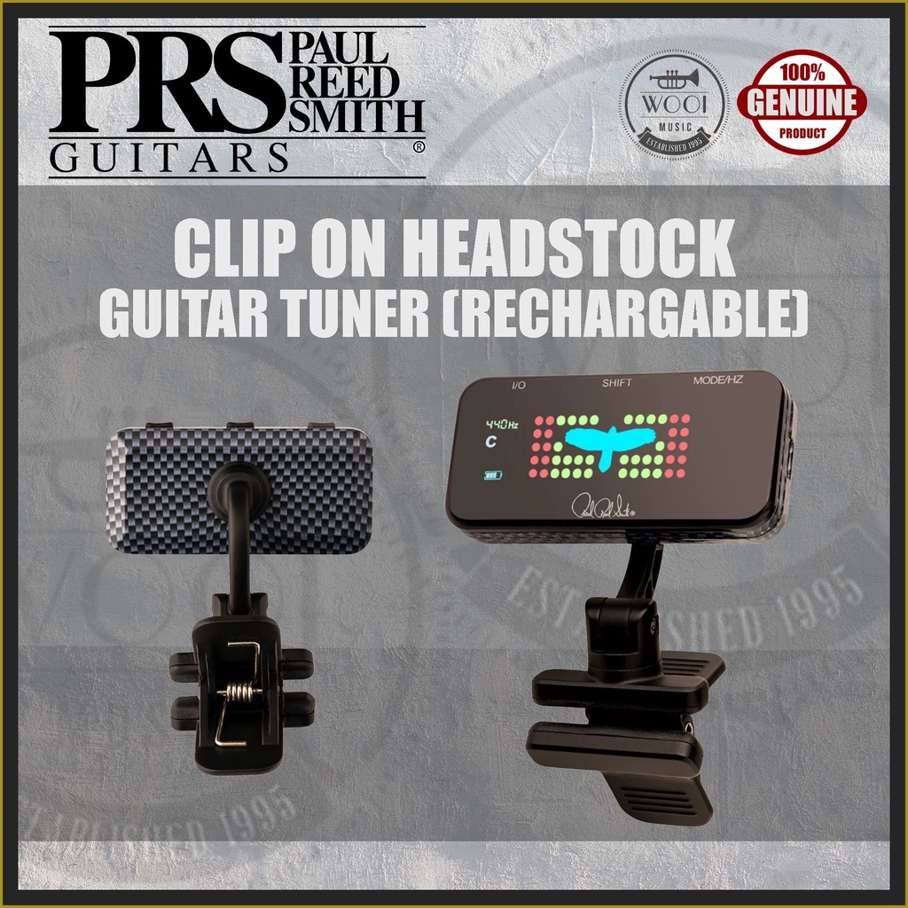 PRS ClipOn Headstock Guitar Tuner (For Guitar / Bass / Ukulele