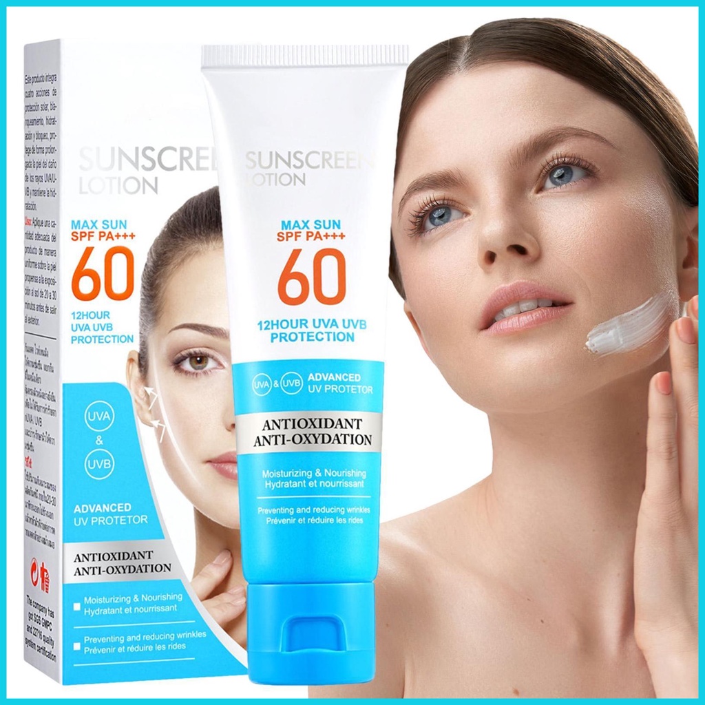 Sport Sunscreen SPF 60 PA Broad Spectrum Waterproof Sunblock Face ...